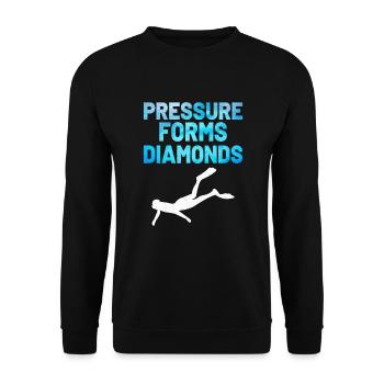 SCUBA DIVER SCUBA DIVING Gift Idea - Unisex Sweatshirt - black - Front - Alina (178cm) & Michal (187cm)