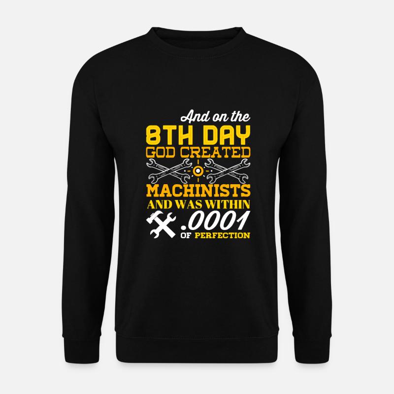 Machiniste Programmation CNC Usinage - Sweat-shirt Unisexe - noir