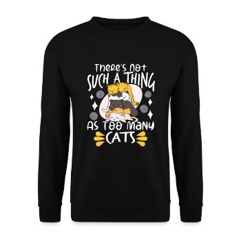 Cat Lover Cat Owner Cat Design Cat Mom Cat Dad - Unisex Sweatshirt - black - Front - Alina (178cm) & Michal (187cm)