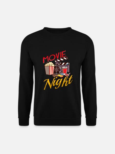 Movie Watching Cinema Popcorn Binge Watching - Unisex Pullover - Schwarz