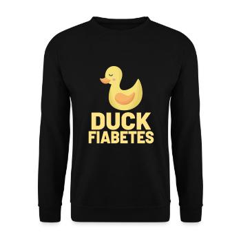Type 1 Diabetes funny Diabetic Diabetes Gift Idea - Unisex Sweatshirt - black - Front - Alina (178cm) & Michal (187cm)