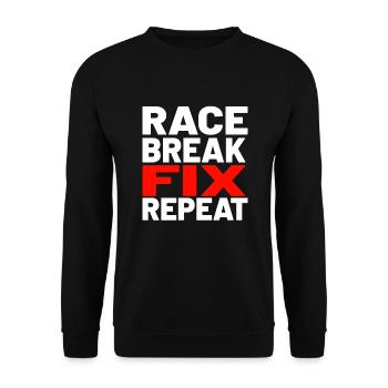 Go Kart Racing Go Kart Cars Go Karting Go-Karter - Unisex Pullover - Schwarz - Vorne - Alina (178cm) & Michal (187cm)