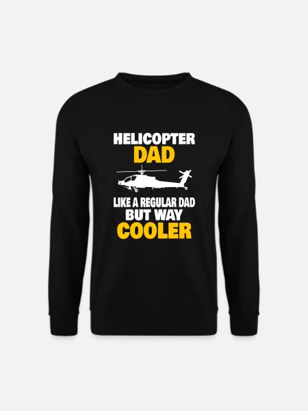 Helicopter Pilot Aviation Helicopter Dad - Unisex Pullover - Schwarz