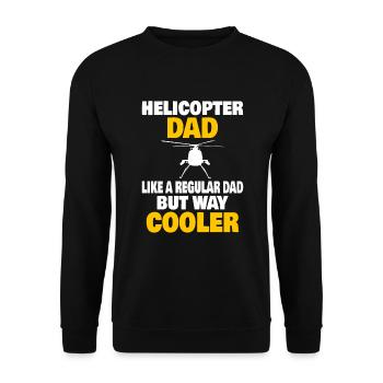 Helicopter Pilot Aviation Helicopter Dad - Unisex Sweatshirt - black - Front - Alina (178cm) & Michal (187cm)