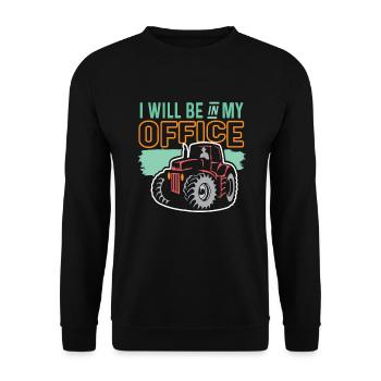 Funny Farmer Funny Farming Tractor Country Life - Unisex Sweatshirt - black - Front - Alina (178cm) & Michal (187cm)