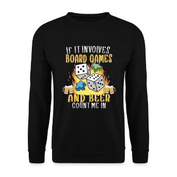 Board Games Beer Board Gamer Board Games & Beer - Unisex Pullover - Schwarz - Vorne - Alina (178cm) & Michal (187cm)