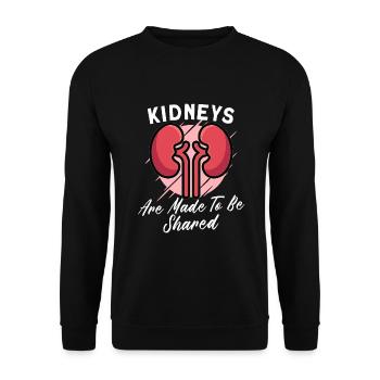 Kidney Transplant Kidney Donor Kidney Disease - Unisex Sweatshirt - black - Front - Alina (178cm) & Michal (187cm)