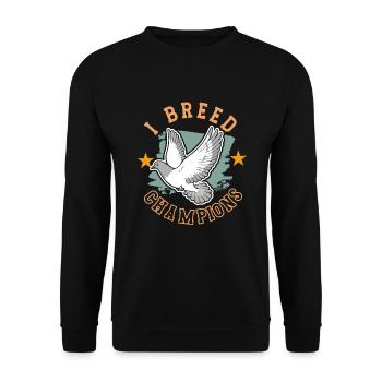 Pigeon Pigeon Racing Pigeon Racer Pigeon Keeper - Unisex Sweatshirt - black - Front - Alina (178cm) & Michal (187cm)