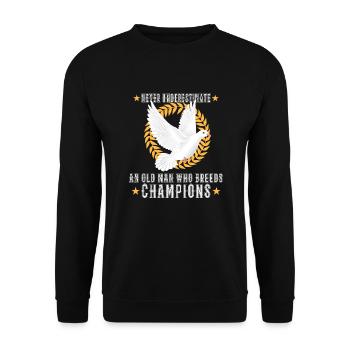 Pigeon Pigeon Racing Pigeon Racer Pigeon Keeper - Unisex Sweatshirt - black - Front - Alina (178cm) & Michal (187cm)