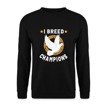 Pigeon Pigeon Racing Pigeon Racer Pigeon Keeper - Unisex Sweatshirt - black - Front - Alina (178cm) & Michal (187cm)