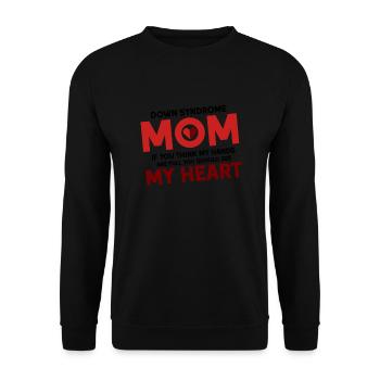 Syndrome de Down Syndrome de Down Conscience Idée cadeau - Sweat-shirt Unisexe - noir - Devant - Alina (178cm) & Michal (187cm)