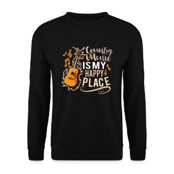 Country music Southern Music Jazz country music - Unisex Sweatshirt - black - Front - Alina (178cm) & Michal (187cm)