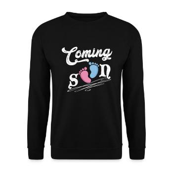 Gender Reveal Pregnancy Baby Party Pregnancy Gift - Unisex Pullover - Schwarz - Vorne - Alina (178cm) & Michal (187cm)