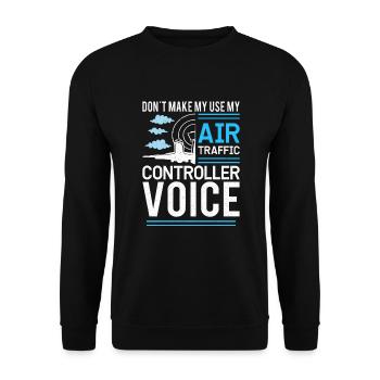 Service de vol du contrôleur de la circulation aérienne - Sweat-shirt Unisexe - noir - Devant - Alina (178cm) & Michal (187cm)