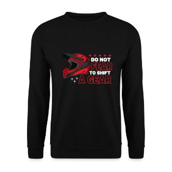 Dirt Bike Dirt Bike Riding Motocross Dirt Biking - Unisex Sweatshirt - black - Front - Alina (178cm) & Michal (187cm)
