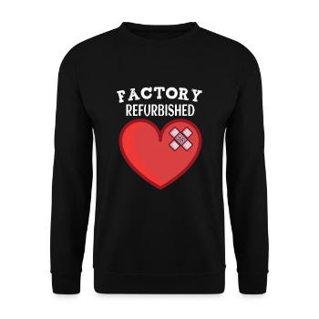 Open Heart Surgery Heart Surgery Survivor Gift - Unisex Sweatshirt - black - Front - Alina (178cm) & Michal (187cm)