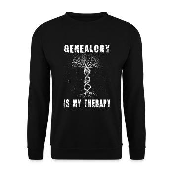Family Tree Family Historian Genealogy Genealogy - Unisex Sweatshirt - black - Front - Alina (178cm) & Michal (187cm)