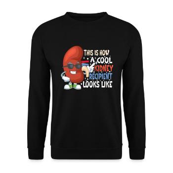Greffe de rein Maladie rénale du donneur de rein - Sweat-shirt Unisexe - noir - Devant - Alina (178cm) & Michal (187cm)