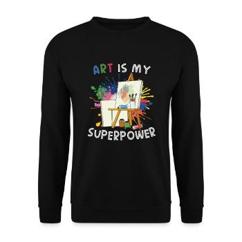 Künstler Malerei Maler Kunstfarbe Kunstlehrer - Unisex Pullover - Schwarz - Vorne - Alina (178cm) & Michal (187cm)
