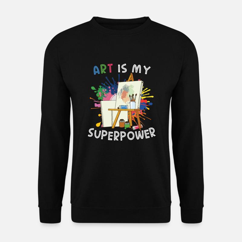 Künstler Malerei Maler Kunstfarbe Kunstlehrer - Unisex Pullover - Schwarz