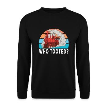 Train Railroad Lokomotive Modelleisenbahn-fans - Unisex Pullover - Schwarz - Vorne - Alina (178cm) & Michal (187cm)