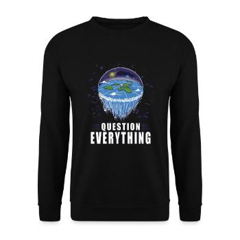 Flat Earth Theory Flat Earth Army Earth - Unisex Sweatshirt - black - Front - Alina (178cm) & Michal (187cm)