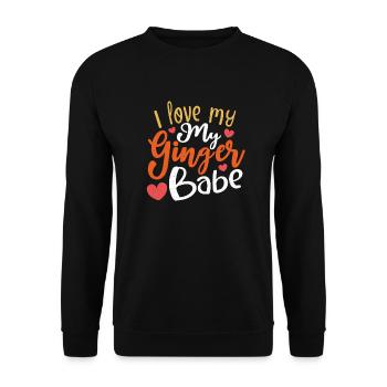 Redhead Ginger Red Haired Funny Ginger Hair - Unisex Sweatshirt - black - Front - Alina (178cm) & Michal (187cm)