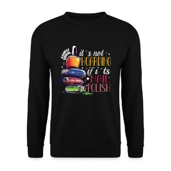 Nail Tech Nail Technician Manicurist Nails Artist - Unisex Pullover - Schwarz - Vorne - Alina (178cm) & Michal (187cm)