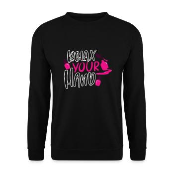 Nail Tech Nail Technician Manicurist Nails Artist - Unisex Pullover - Schwarz - Vorne - Alina (178cm) & Michal (187cm)
