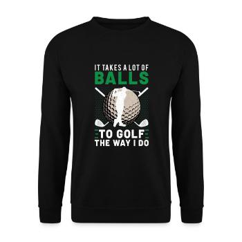 Golf Player Golfer Golf Golf Cart Golf Mom - Unisex Pullover - Schwarz - Vorne - Alina (178cm) & Michal (187cm)