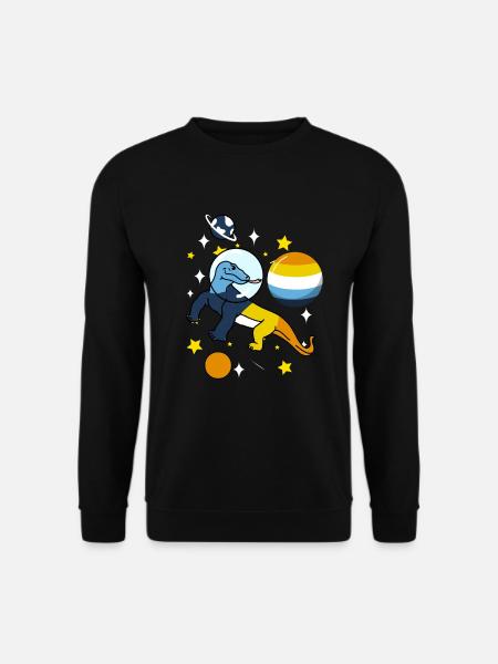 Komodowaran Astronaut Aroace - Unisex Pullover - Schwarz