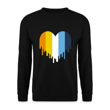 Dripping Heart Aroace Pride - Unisex Sweatshirt - black - Front - Alina (178cm) & Michal (187cm)