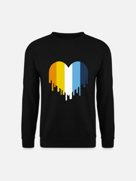 Tropfend Heart Aroace Pride - Unisex Pullover - Schwarz