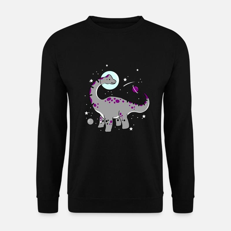 Ace Pride Dinosaur Asexual Space - Unisex Sweatshirt - black