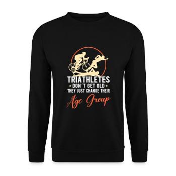 Triathlon Swim Bike Run Triathlet Sport Geschenk - Unisex Pullover - Schwarz - Vorne - Alina (178cm) & Michal (187cm)
