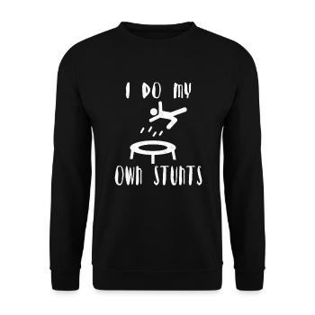 Trampoline-trampoline-jump-turner-bounce-jumping - Unisex Sweatshirt - black - Front - Alina (178cm) & Michal (187cm)