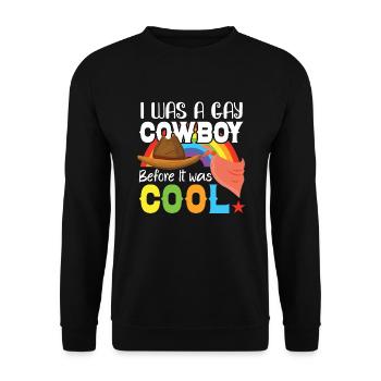 Cowboy Barn Bull Rider Rodeo Country Western - Sweat-shirt Unisexe - noir - Devant - Alina (178cm) & Michal (187cm)