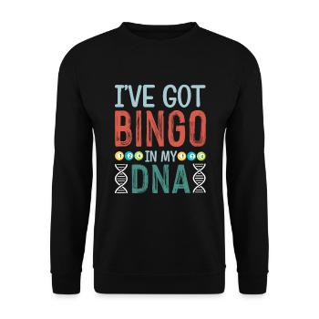 Bingo Jeu de cartes Grand-mère Bingo Joueur Bingo Cartes - Sweat-shirt Unisexe - noir - Devant - Alina (178cm) & Michal (187cm)