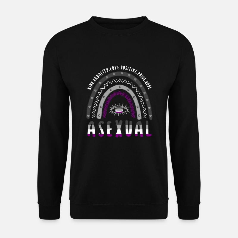 Boho Rainbow Asexuel - Sweat-shirt Unisexe - noir