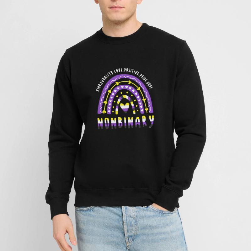 Nonbinary Pride Nonbinary Rainbow Unisex Sweatshirt