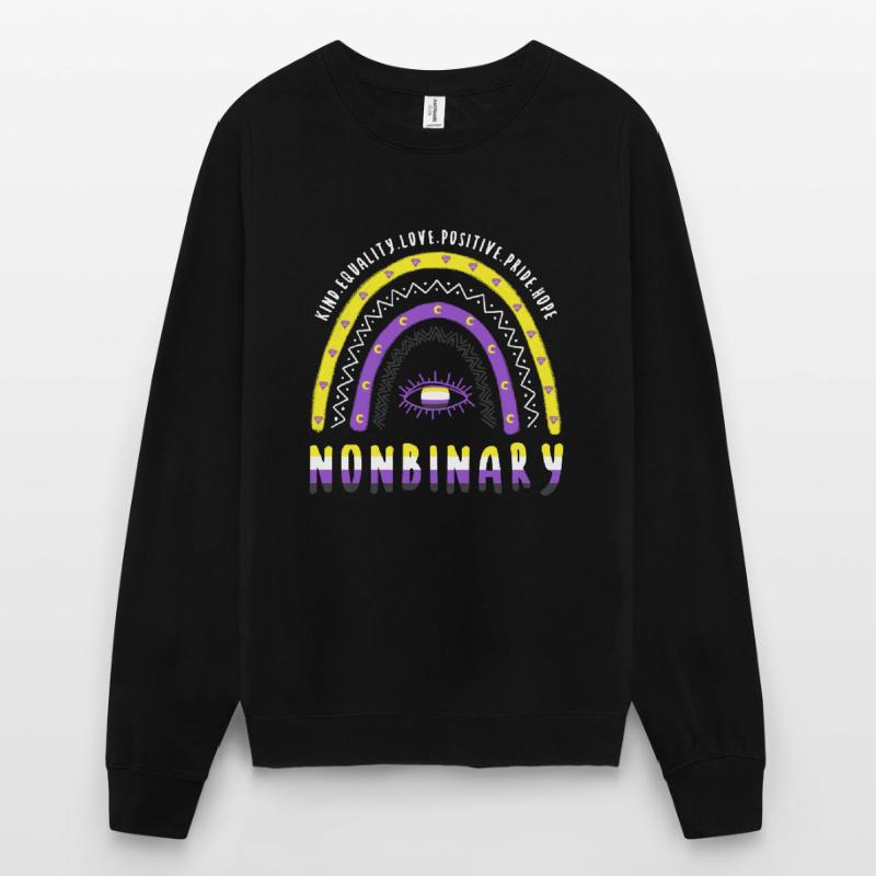 Boho Regenbogen Nonbinary Unisex Pullover