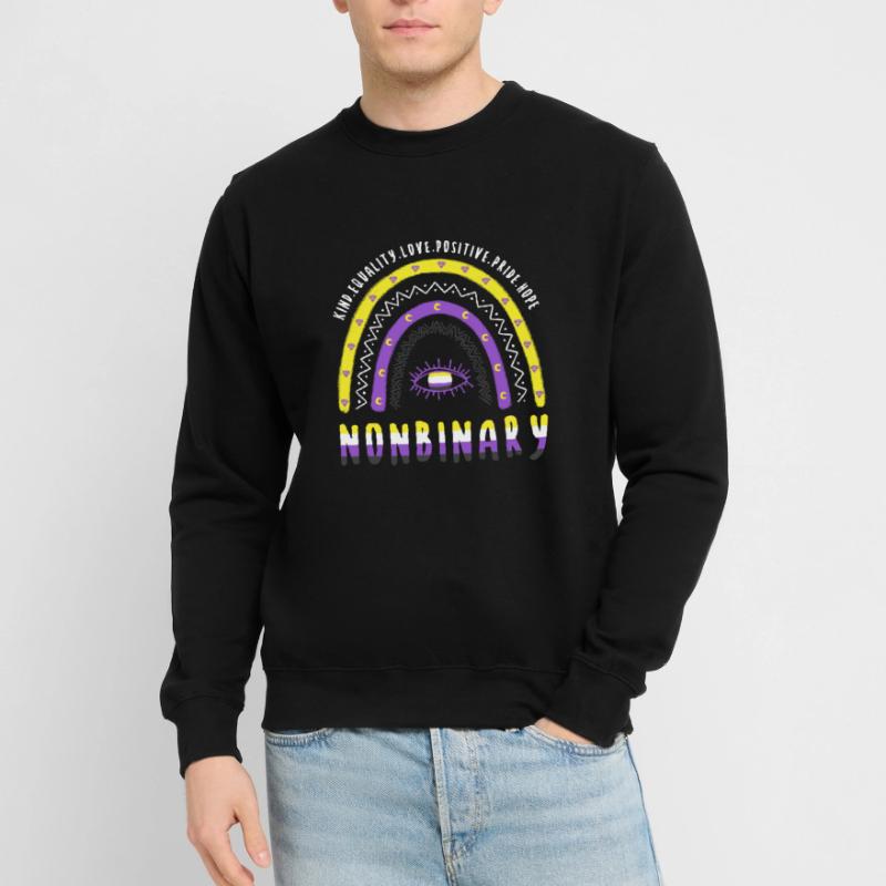 Boho Regenbogen Nonbinary Unisex Pullover