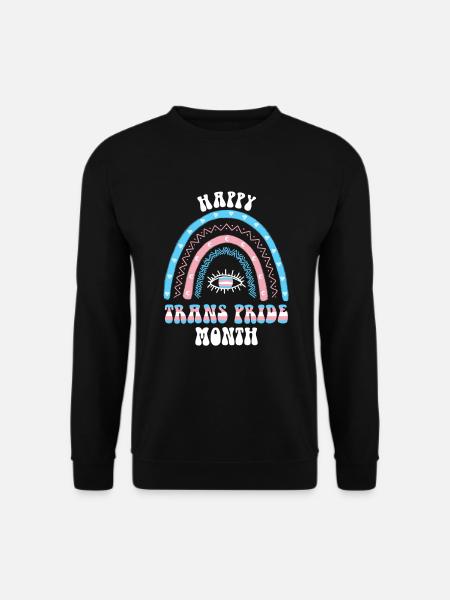 Regenbogen Happy Trans Pride Month Transgender - Unisex Pullover - Schwarz