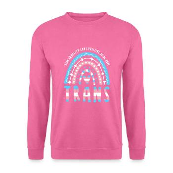 Trans dit Trans Pride Transgenre Rainbow - Sweat-shirt Unisexe - rose - Devant