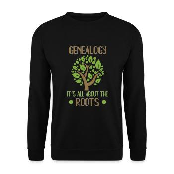 Family Tree Family Historian Genealogy Genealogy - Unisex Sweatshirt - black - Front - Alina (178cm) & Michal (187cm)