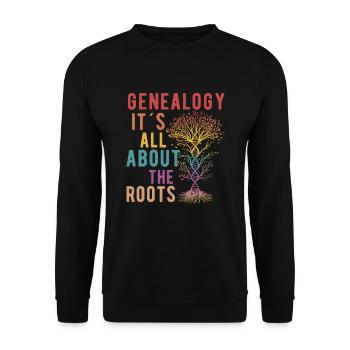 Family Tree Family Historian Genealogy Genealogy - Unisex Sweatshirt - black - Front - Alina (178cm) & Michal (187cm)