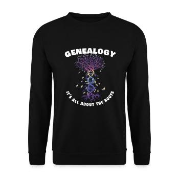 Family Tree Family Historian Genealogy Genealogy - Unisex Sweatshirt - black - Front - Alina (178cm) & Michal (187cm)