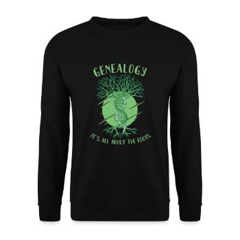 Family Tree Family Historian Genealogy Genealogy - Unisex Sweatshirt - black - Front - Alina (178cm) & Michal (187cm)