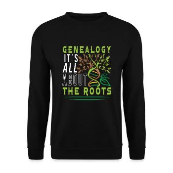 Family Tree Family Historian Genealogy Genealogy - Unisex Sweatshirt - black - Front - Alina (178cm) & Michal (187cm)