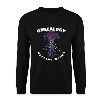 Family Tree Family Historian Genealogy Genealogy - Unisex Sweatshirt - black - Front - Alina (178cm) & Michal (187cm)